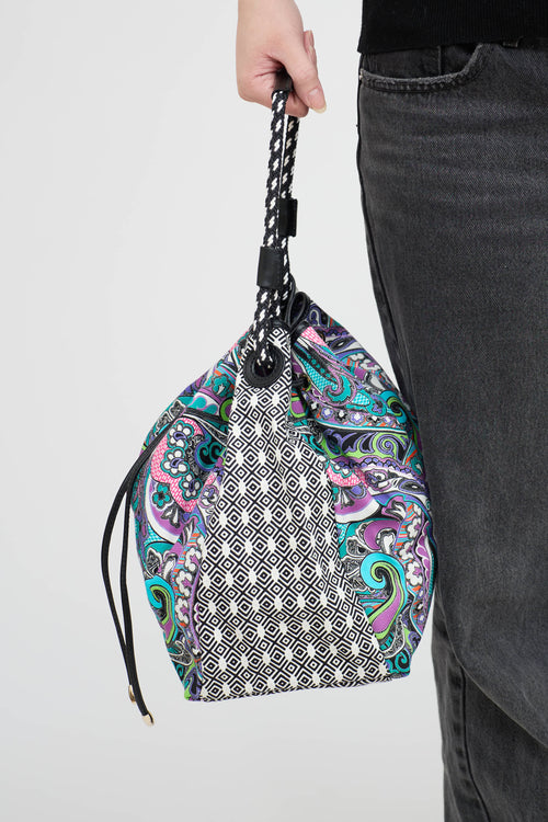 Etro Canvas Paisley Bucket Bag