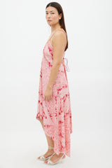 Etro Pink Silk Printed Handkerchief Dress