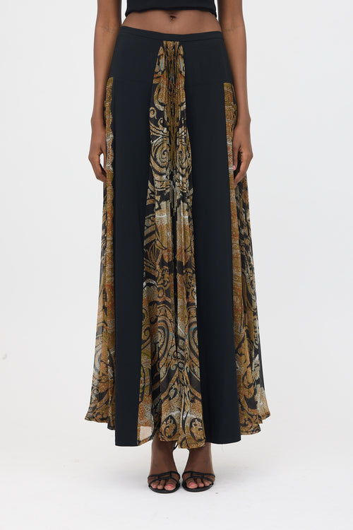 Etro Pleated Insert Maxi Skirt