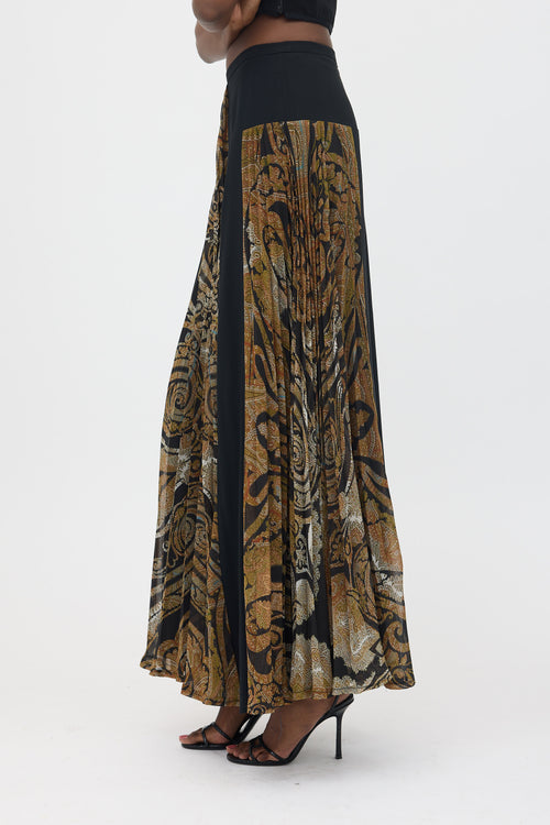 Etro Pleated Insert Maxi Skirt