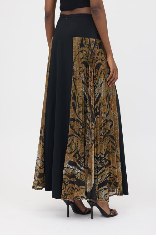 Etro Pleated Insert Maxi Skirt