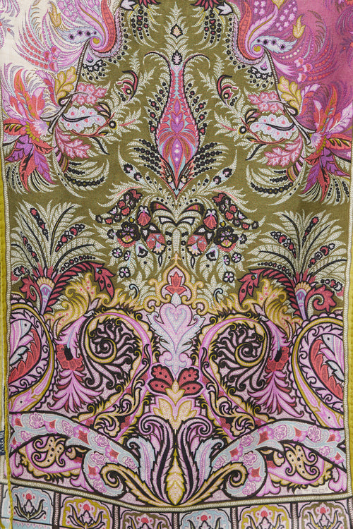 Etro Purple & Multicolour Paisley Cashmere Scarf