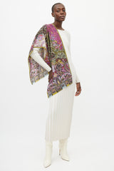 Etro Purple & Multicolour Paisley Cashmere Scarf