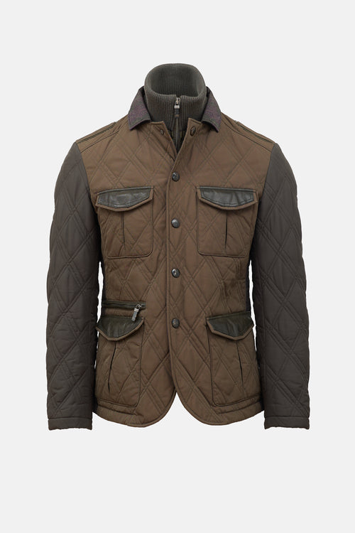 Etro Quilted & Leather Jacket