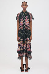 Etro Silk Fil Coupé Paisley Dress