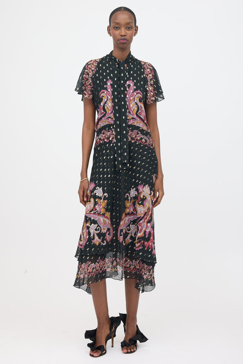 Etro Silk Fil Coupé Paisley Dress