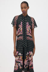 Etro Silk Fil Coupé Paisley Dress