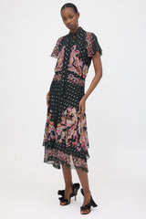 Etro Silk Fil Coupé Paisley Dress