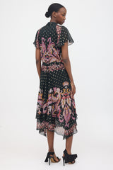Etro Silk Fil Coupé Paisley Dress