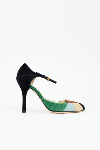 Etro Suede Colour Block Pump