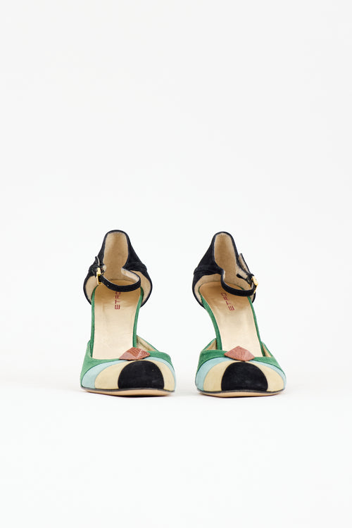 Etro Suede Colour Block Pump
