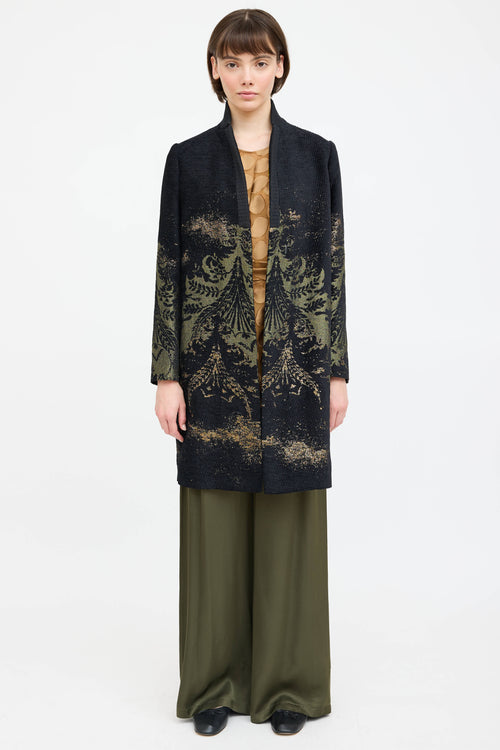 Etro Textured Metallic Coat