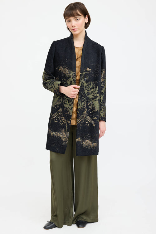 Etro Textured Metallic Coat