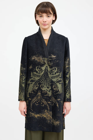 Etro Textured Metallic Coat