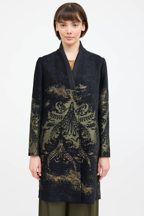 Etro Textured Metallic Coat