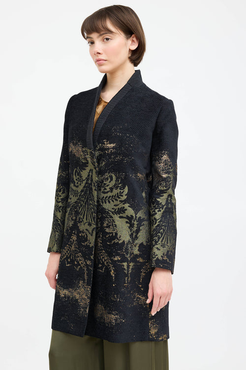 Etro Textured Metallic Coat