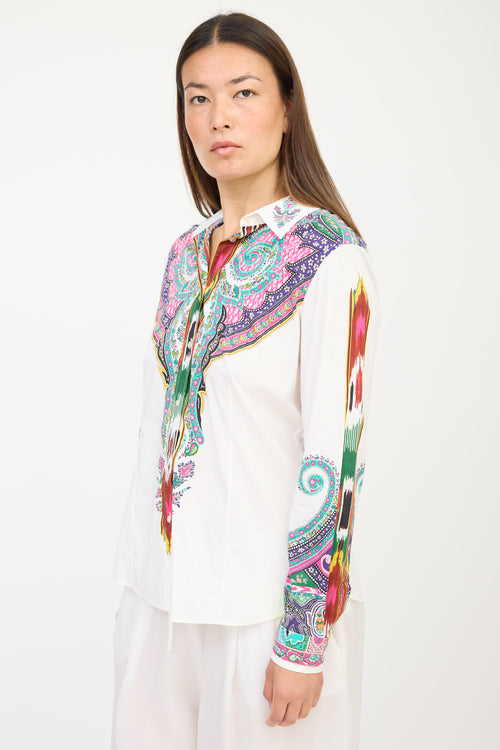 Etro White & Multicolour Paisley Shirt