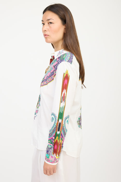 Etro White & Multicolour Paisley Shirt