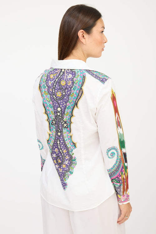 Etro White & Multicolour Paisley Shirt