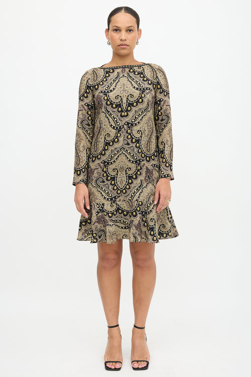 Etro Wool Paisley Printed Dress