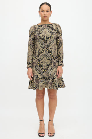 Etro Wool Paisley Printed Dress