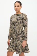 Etro Wool Paisley Printed Dress