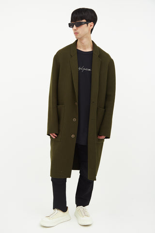 Études Green Wool Coat