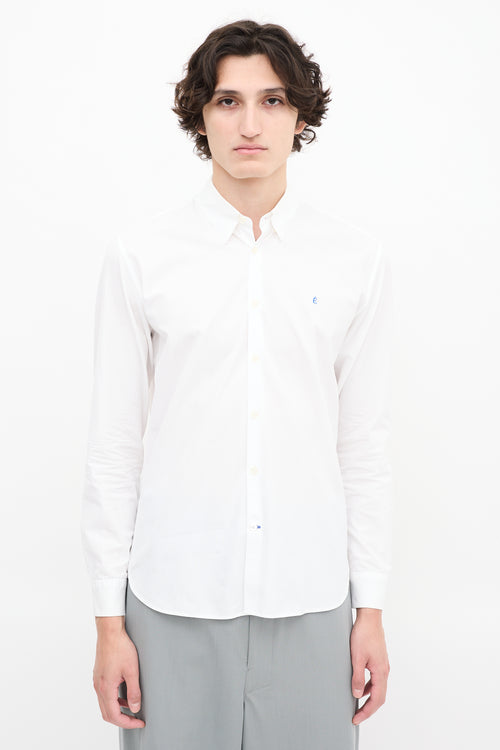 Études White Cotton Embroidered Logo Shirt