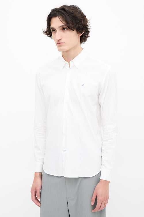 Études White Cotton Embroidered Logo Shirt