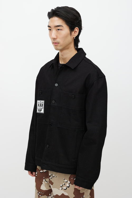 Etudes X Keith Haring Black Embroidered Jacket