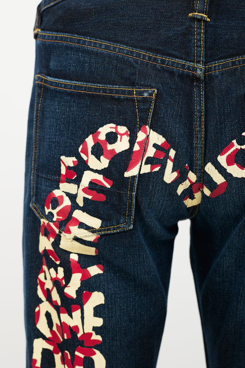Evisu Script Straight Leg Jeans