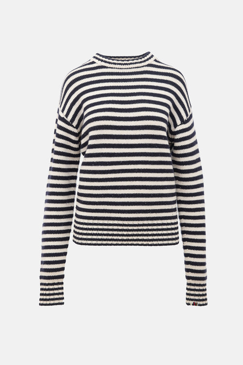 Extreme Cashmere Stripe Crewneck Sweater