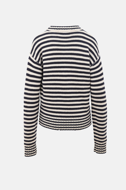 Extreme Cashmere Stripe Crewneck Sweater