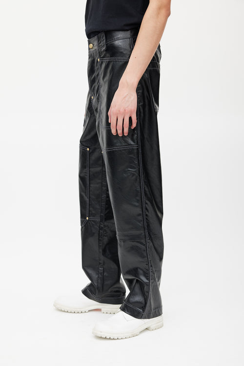 Eytys Black Vegan Patent Leather Trouser