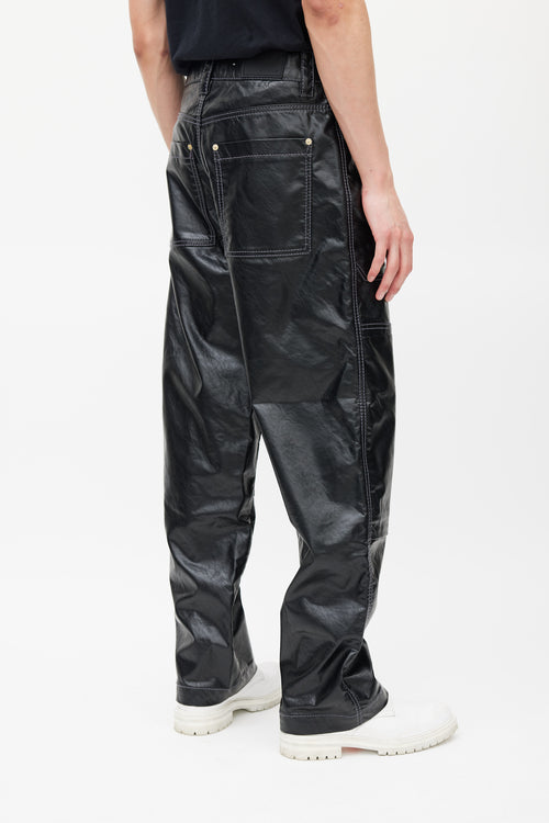 Eytys Black Vegan Patent Leather Trouser