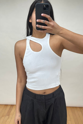 Ottolinger White Cut Out Tank Top
