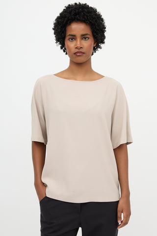 Fabiana Filippi Crepe Boat Neck Top