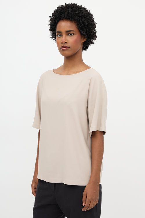 Fabiana Filippi Crepe Boat Neck Top