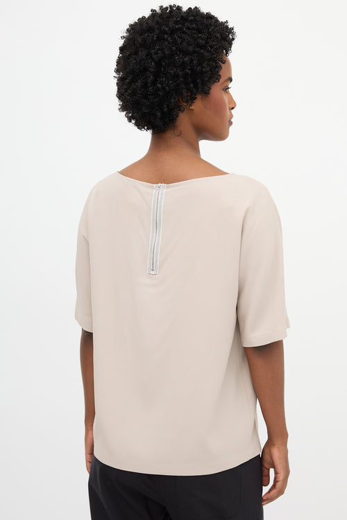 Fabiana Filippi Crepe Boat Neck Top