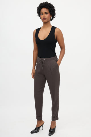 Fabiana Filippi Crepe Silk Drawstring Trouser