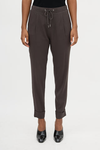 Fabiana Filippi Crepe Silk Drawstring Trouser