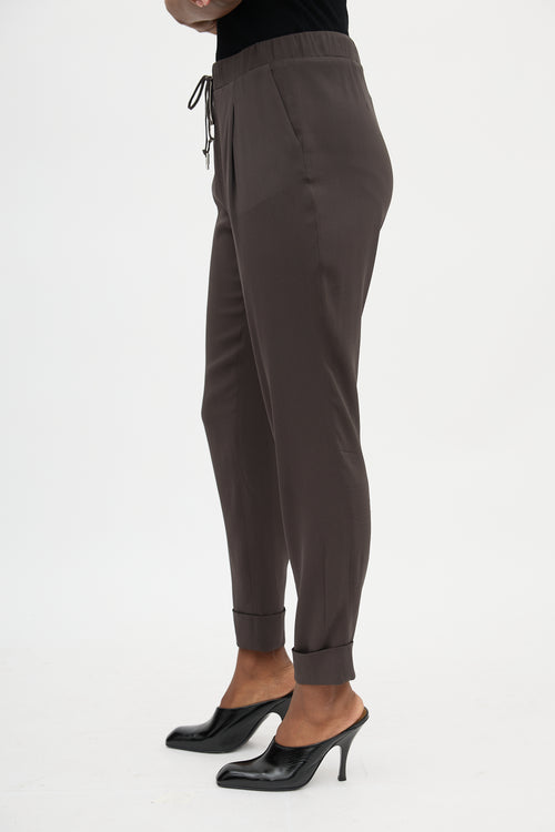 Fabiana Filippi Crepe Silk Drawstring Trouser
