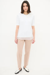 Fabiana Filippi Mesh Overlay Fringe Shirt