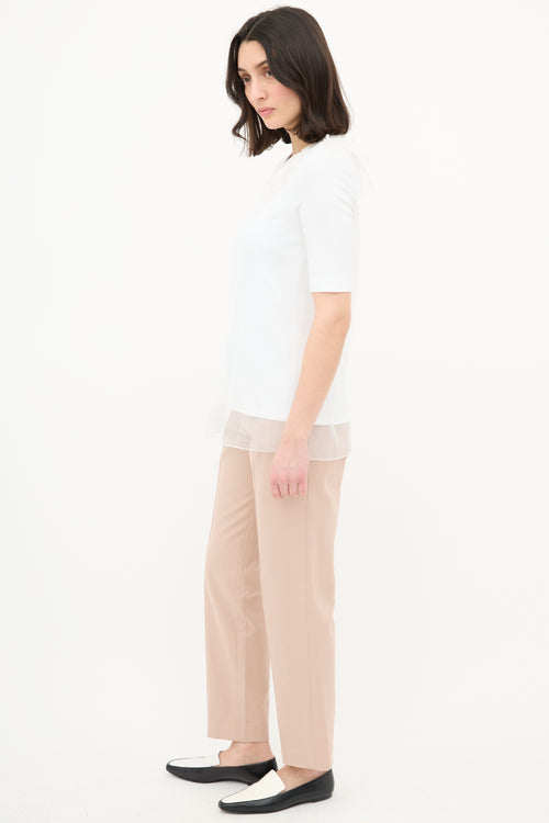 Fabiana Filippi Mesh Overlay Fringe Shirt