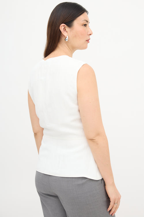Fabiana Filippi Linen Belt Wrap Blouse