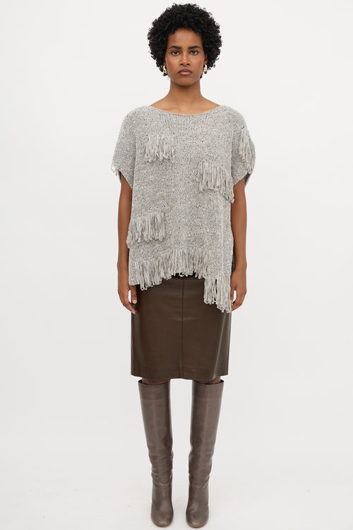 Fabiana Filippi Knit Fringe Top