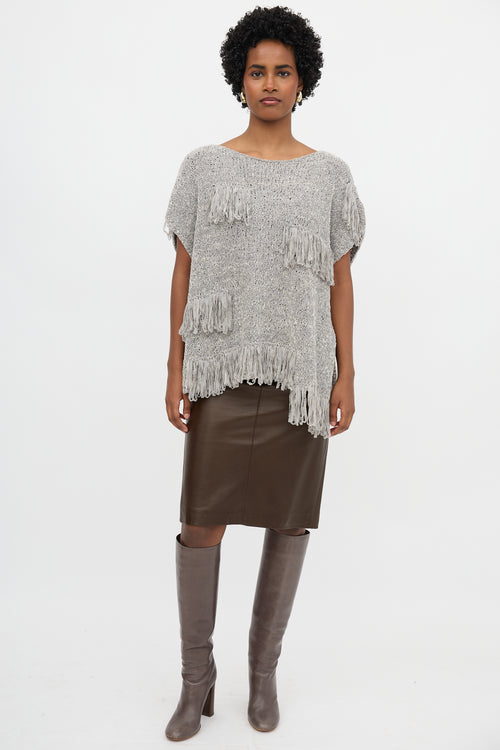 Fabiana Filippi Knit Fringe Top