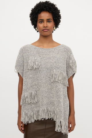 Fabiana Filippi Knit Fringe Top