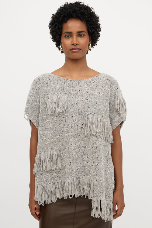 Fabiana Filippi Knit Fringe Top