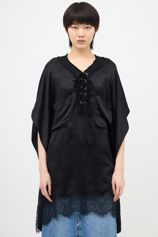 Faith Connexion Silk Satin Oversized Top